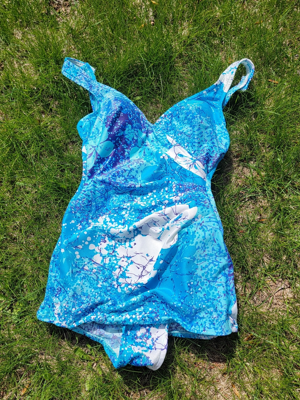 Vintage 1960s Catalina Blue One-Piece Pinup Swimsuit Small